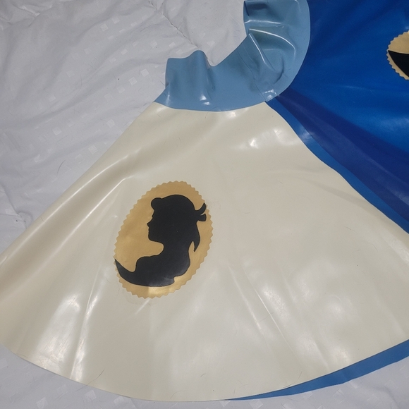 REAL LATEX by DAWNAMATRIX Alice in Wonderland Circle Skirt Sz S - Picture 9 of 9
